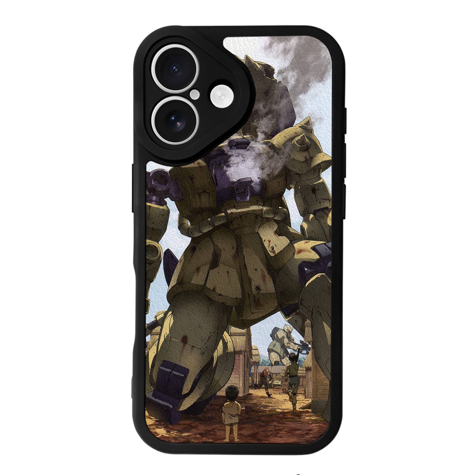 （画像用） 機動戦士ガンダム Mobile Suit Gundam 【iPhone 16シリーズ対応】シリコンスマホケース（レザー調） 材質：シリコン